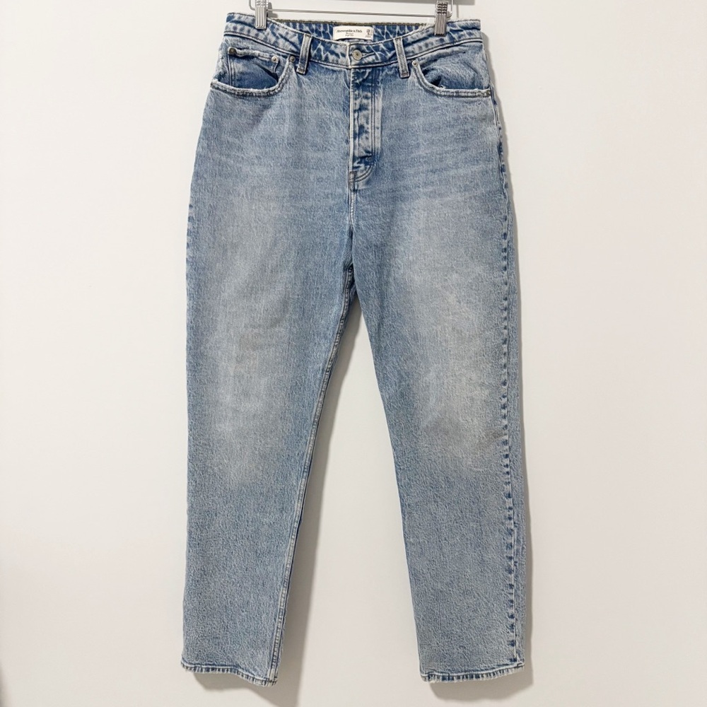Abercrombie & Fitch The Dad Jeans Womens Size 29/8 Long High Rise Curve‎ Love